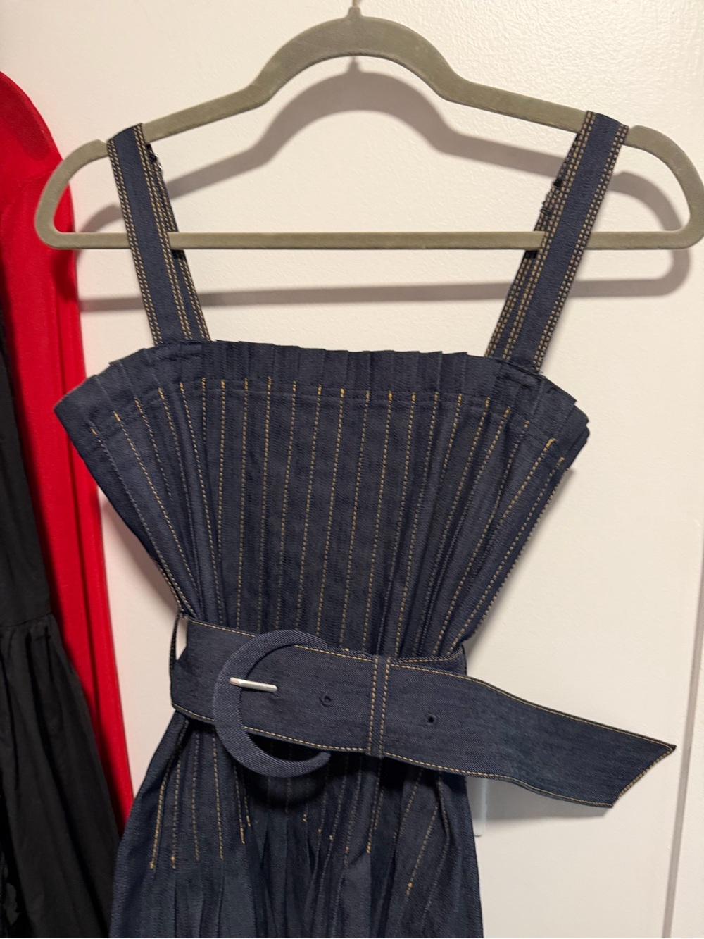 Cinq à Sept Bibi Belted Mini Dress Indigo - Picture 5 of 6